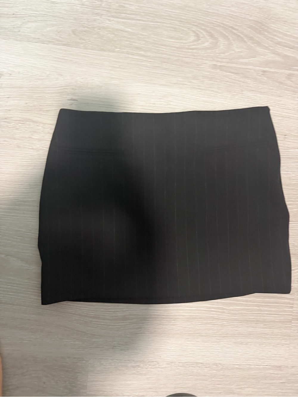 Zara Black Pinstriped Mini Skirt